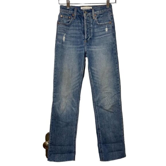 Aritzia Denim Forum The Arlo High Rise Straight 28L size 23 - Picture 4 of 9